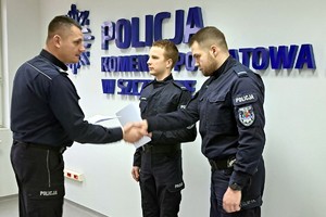 insp. Radosław Drach, st. post. Jakub Chwesiuk i st. post. Kamil Polak