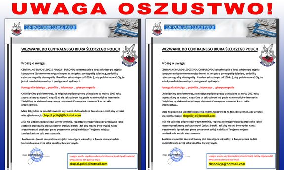 grafika poglądowa jak może wyglądać oszustwo