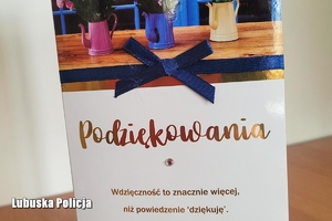 zdjęcie kartki z podziękowaniami