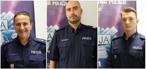 kolaż ze zdjęciami policjantów