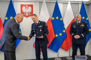 uczestnicy Forum Konsultacyjno-Doradczego w trakcie spotkania z szefem polskiej Policji w Komendzie Głównej Policji