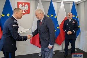 uczestnicy Forum Konsultacyjno-Doradczego w trakcie spotkania z szefem polskiej Policji w Komendzie Głównej Policji