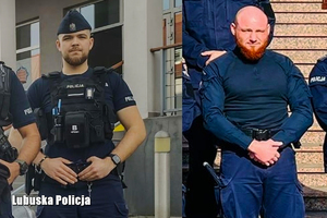 kolaż ze zdjęć policjantów