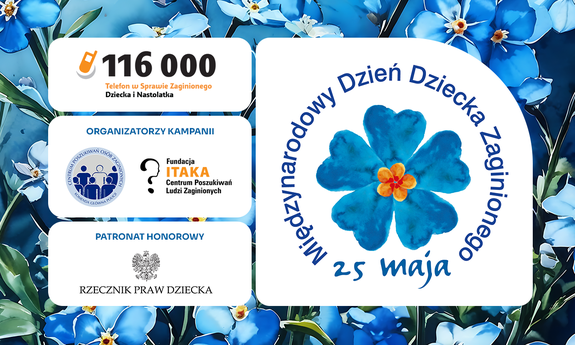 grafika promująca Międzynarodowy Dzień Dziecka Zaginionego