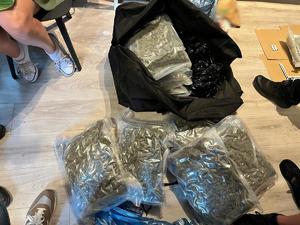 zabezpieczona marihuana w foliowych workach