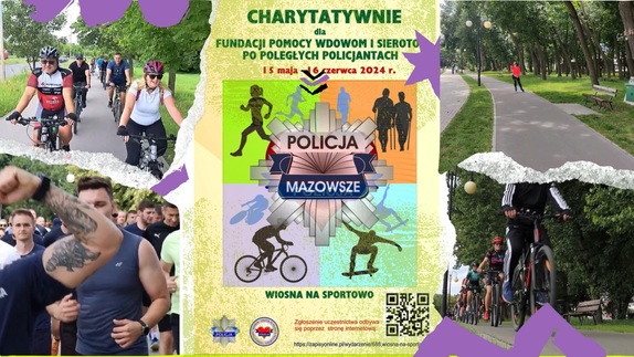 plakat akcji charytatywnej &quot;Wiosna na sportowo&quot;