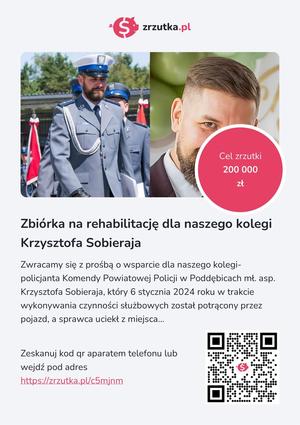 plakat promujący zbiórkę na rehabilitację