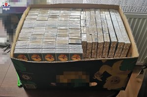 paczki papierosów w kartonowym opakowaniu