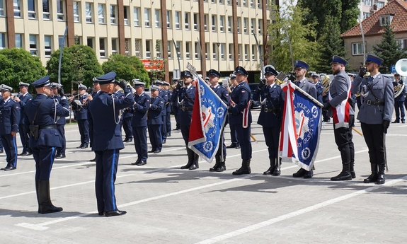Funkcjonariusze podczas obchodów Święta Policji