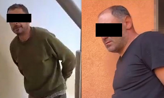 Kolaż dwóch zdjęć: Zatrzymani obywatele Gruzji
