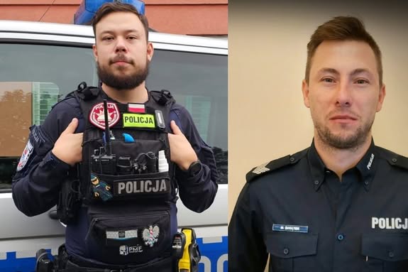 kolaż dwóch policjantów