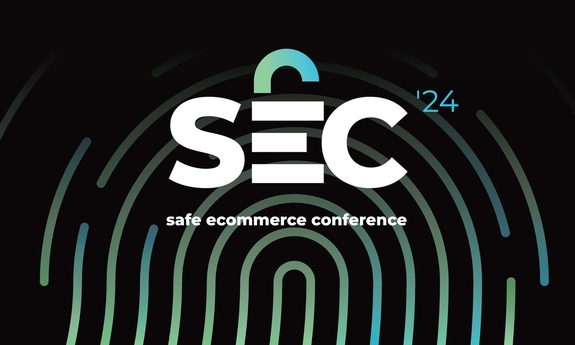 Plakat konferencji. Napis SEC24, safe commerce conference, 25-27.09.2024.