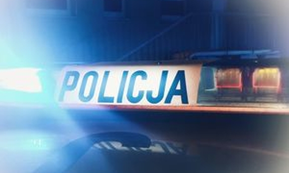 Sygnalizator na radiowozie z napisem Policja.