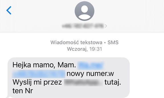 Treść smsa, który cytowany jest w tekście.