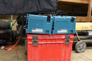 Odzyskane przez policjantów skradzione elektronarzędzia.