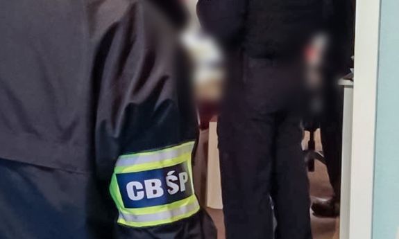 ręka policjanta.