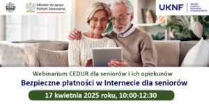 para seniorów siedząca przed komputerem