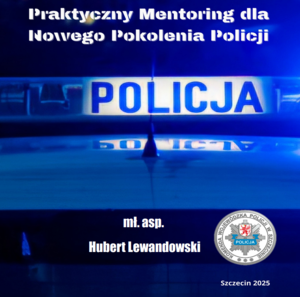 okładka książki na której są sygnały świetlne radiowozu z napisem policja.