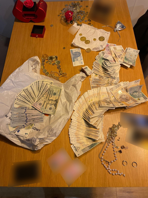 Zabezpieczone przez policjantów przedmioty, które skradli zatrzymani.