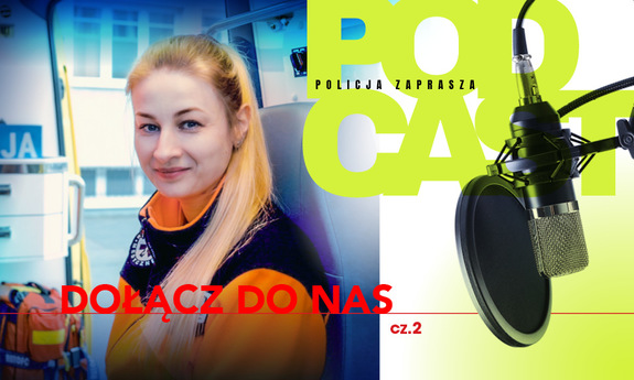Kobieta w bluzie ratownika medycznego i napis Dołącz do nas - cz. 2.