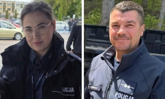 Policjant i policjantka.