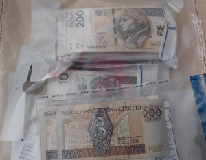 Zabezpieczone pieniądze.
