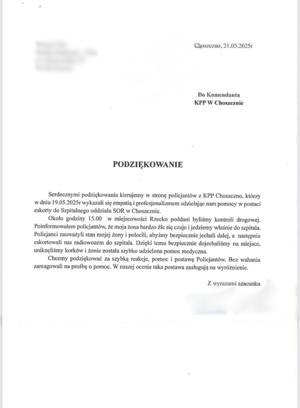podziękowania.