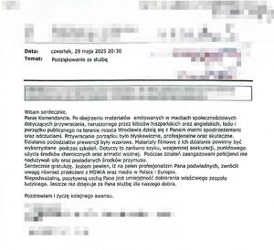 Zdjęcie podziękowań.