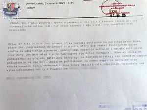 treść podziękowań.