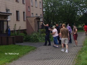 policjanci podczas akcji.
