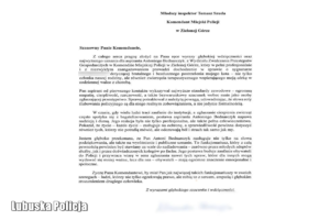 Treść podziękowań.