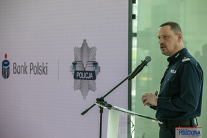 Spotkanie na którym podpisano list intencyjny pomiędzy Komendantem Głównym Policji a PKO BP.