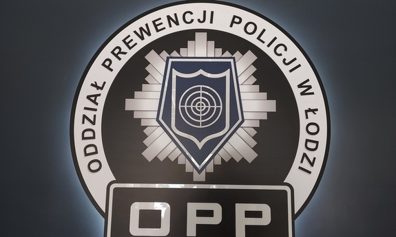 Logo Oddziału Prewencji Policji w Łodzi.