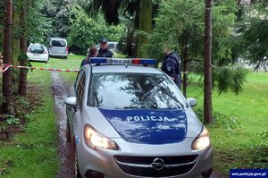 Radiowóz na miejscu zdarzenia