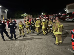 Funkcjonariusze  biorący udział w poszukiwaniach.