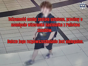 Stopklatka z wizerunkiem poszukiwanego.