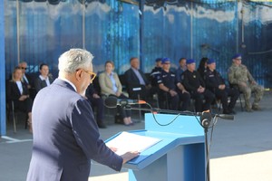 Ceremonia powitalna XXXVIII rotacji Jednostki Specjalnej Polskiej Policji w Kosowie.