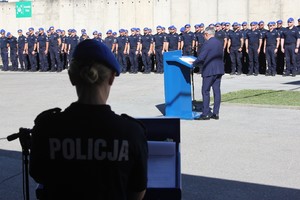 Ceremonia powitalna XXXVIII rotacji Jednostki Specjalnej Polskiej Policji w Kosowie.