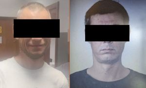 Kolarz dwóch zdjęć przedstawia zatrzymanych.