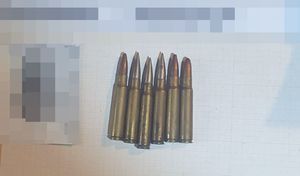 Część zabezpieczonej przez policjantów amunicji.