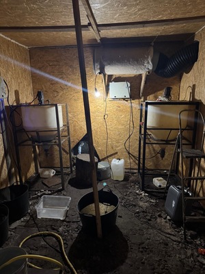 Pomieszczenie, w którym zabezpieczono narkotyki.