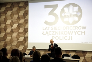 Uczestnicy odprawy z okazji 30-lecia oficerów łącznikowych.