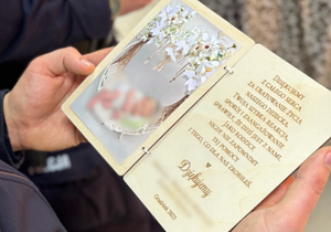 kartka z podziękowaniami.