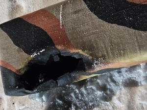 nadpalona poduszka. Piec kaflowy.