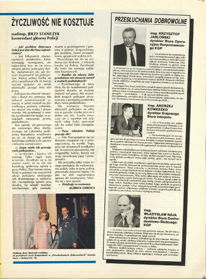 wydruk z gazety. wywiad o tytule życzliwość nie kosztuje.
