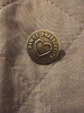 Odznaka dawcy przeszczepu.