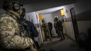 Akcja zatrzymania podejrzewanego.