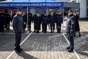 Uroczystość otwarcia Komendy Powiatowej Policji w Opatowie.