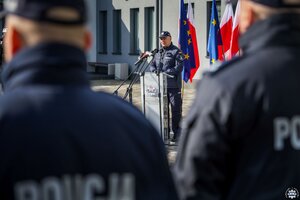 Uroczystość otwarcia Komendy Powiatowej Policji w Opatowie.