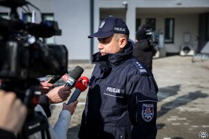 Uroczystość otwarcia Komendy Powiatowej Policji w Opatowie.